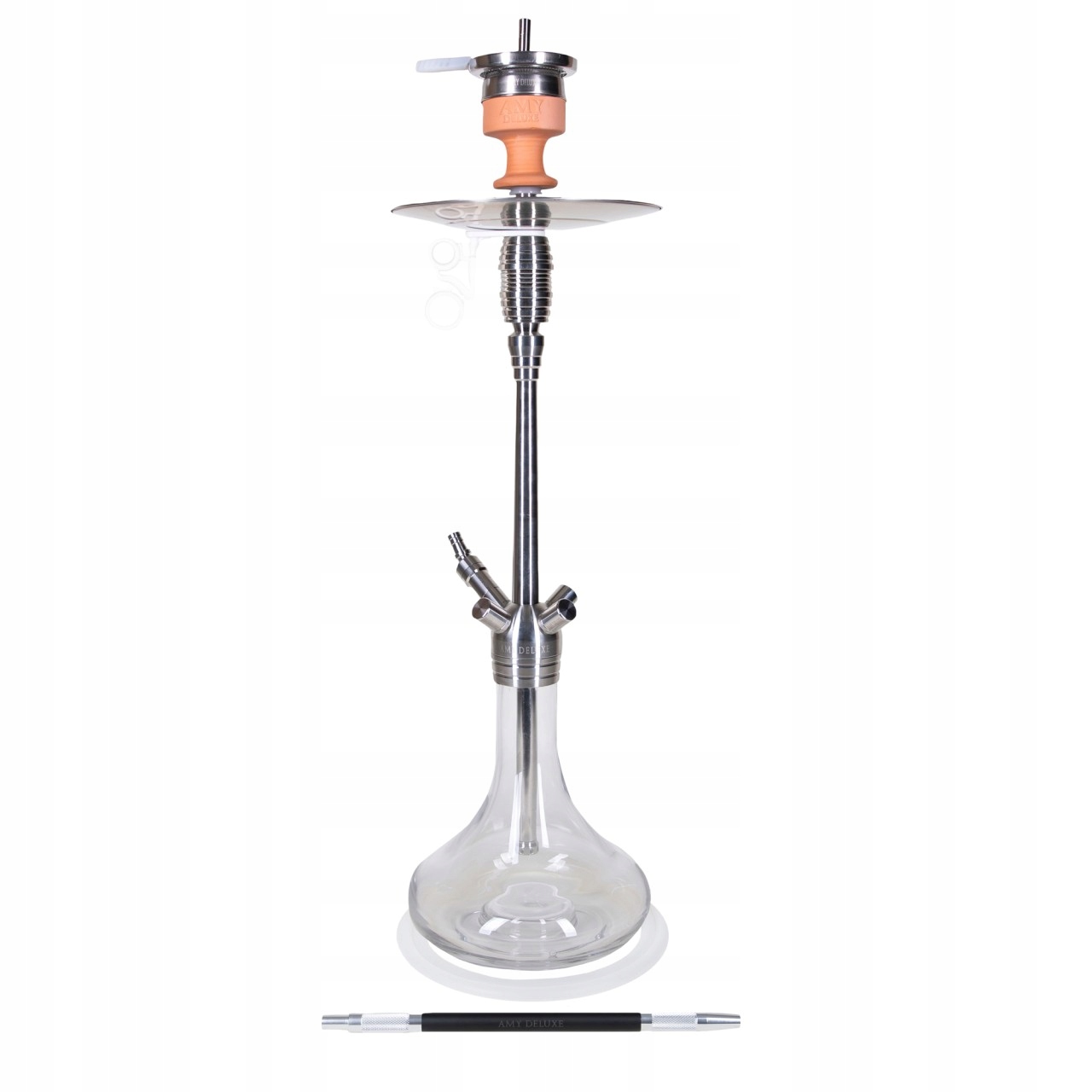 Shisha AMY Deluxe SS05 Feather Steel 82 cm ze stali nierdzewnej