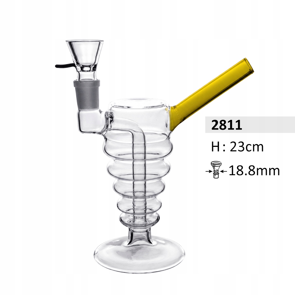 Szklane bongo Bullet 5Ring 23 cm ze szlifem 18,8 mm