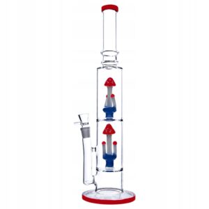 Duże bongo Heavy Glass 46 cm z podwójnym perkolatorem Mushroom
