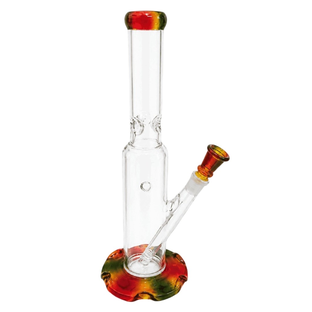 Bongo szklane 35 cm z systemem lodowym i elementami Rasta