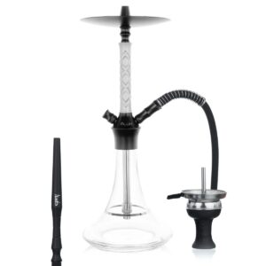 Shisha Aladin Alux M3.1 48 cm srebrna z aluminiowym korpusem