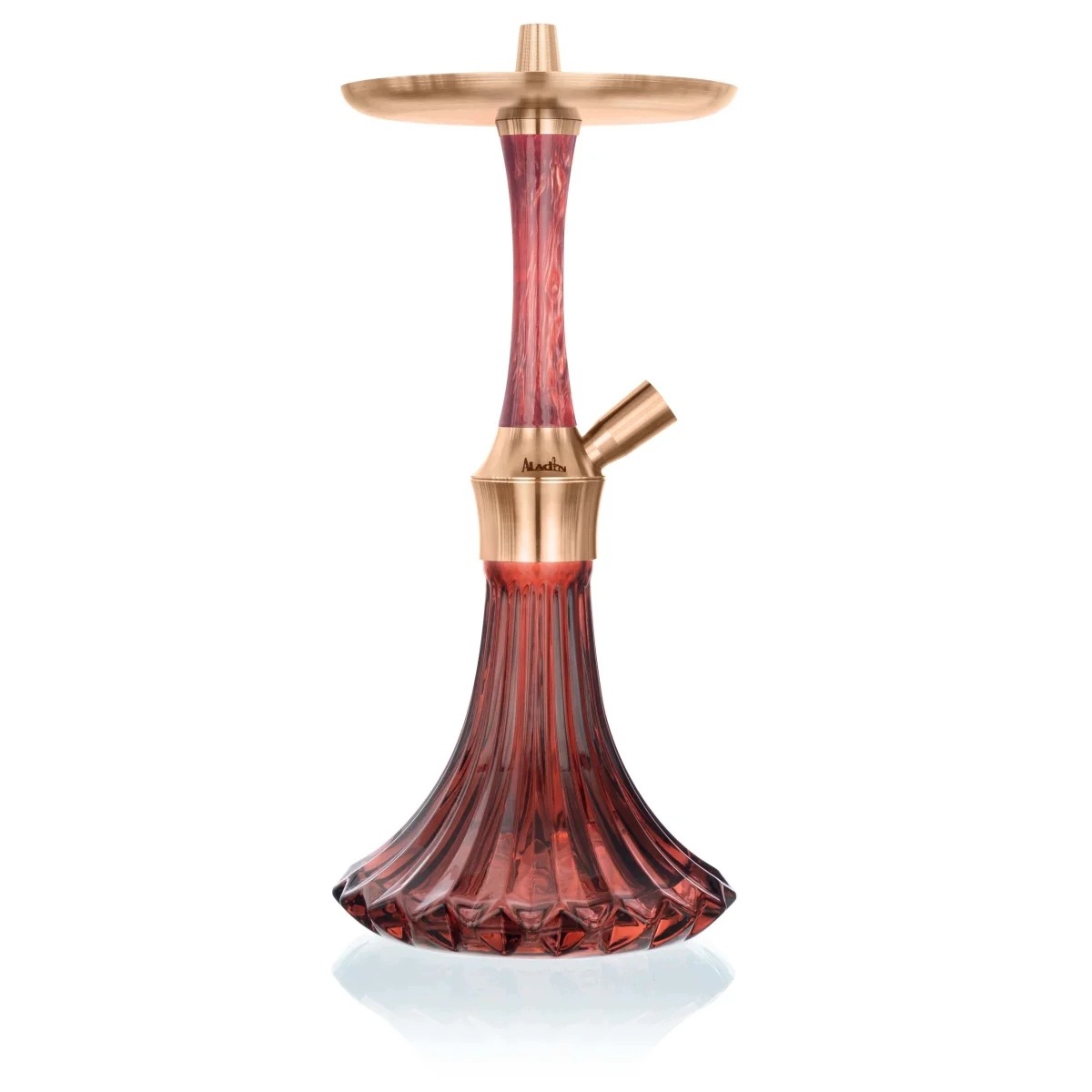 Shisha Aladin EPOX 360 Red Copper 36 cm z korpusem z żywicy epoksydowej