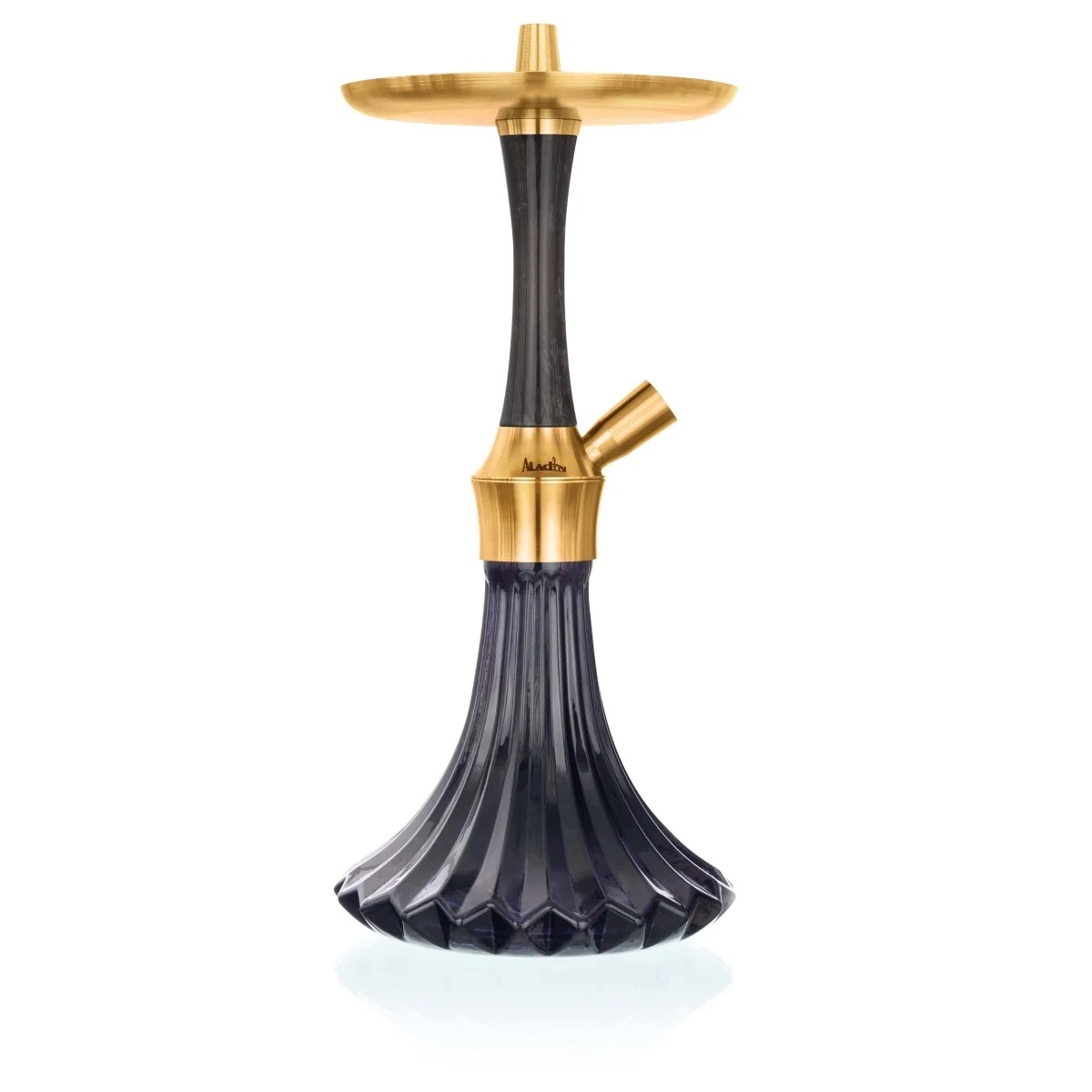 Shisha Aladin EPOX 360 Black Gold z epoksydowym korpusem i szklanym dzbanem