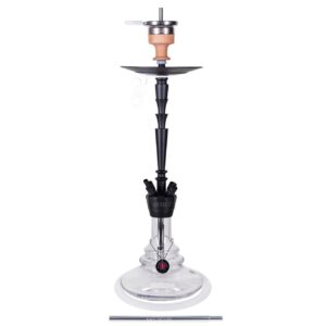 Shisha Amy Deluxe Alu-X 78 cm z aluminiowym korpusem i szklanym dzbanem