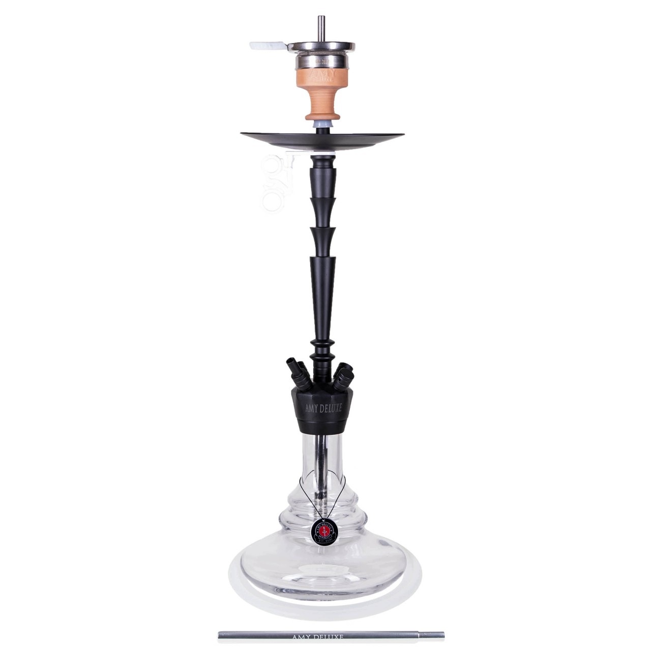 Shisha Amy Deluxe Alu-X 78 cm z aluminiowym korpusem i szklanym dzbanem