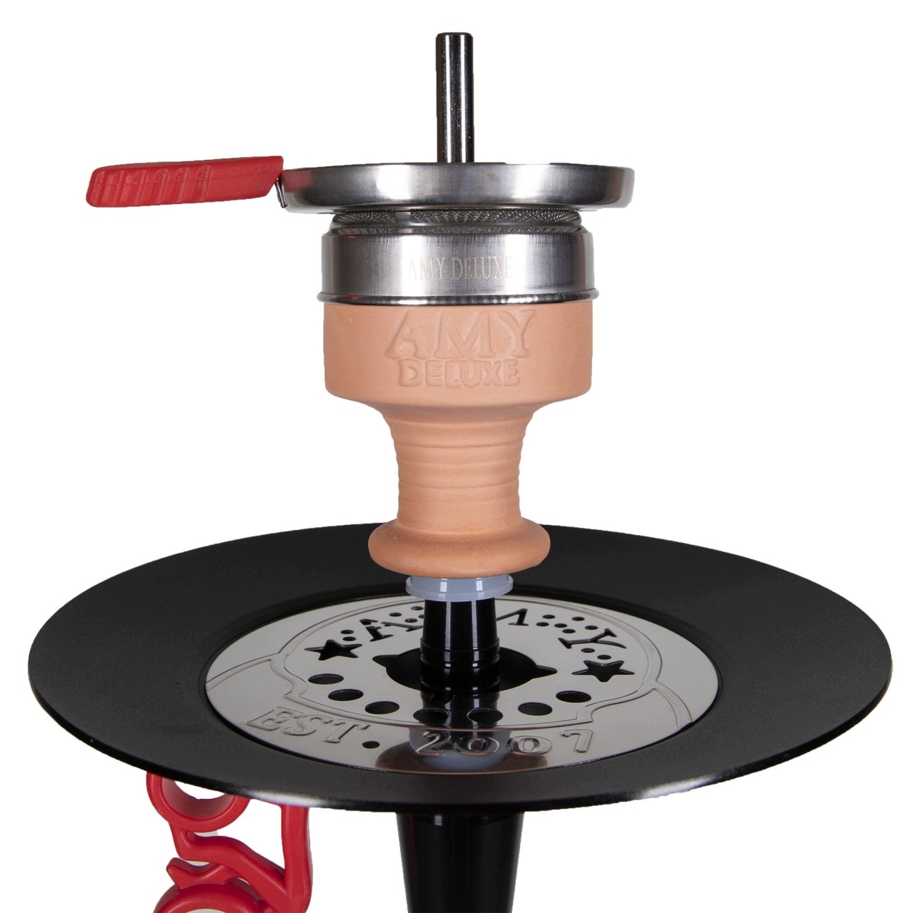 Shisha Amy Deluxe Alu Lima 80 cm z dekoracyjną aluminiową kolumną i szklanym dzbanem