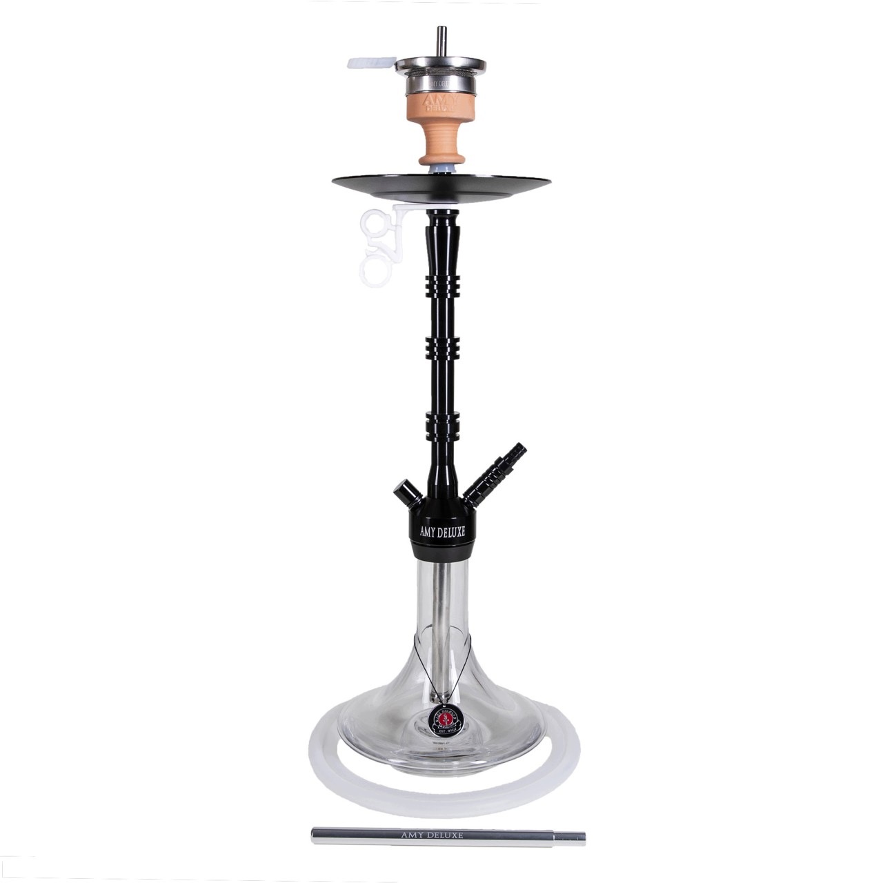 Shisha Amy Deluxe Alu Lima 80 cm z aluminiową kolumną i szklanym dzbanem