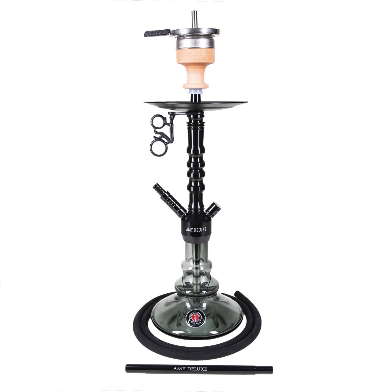 Shisha Amy Deluxe Alu Zulu S 65 cm z aluminiową kolumną i szklanym dzbanem