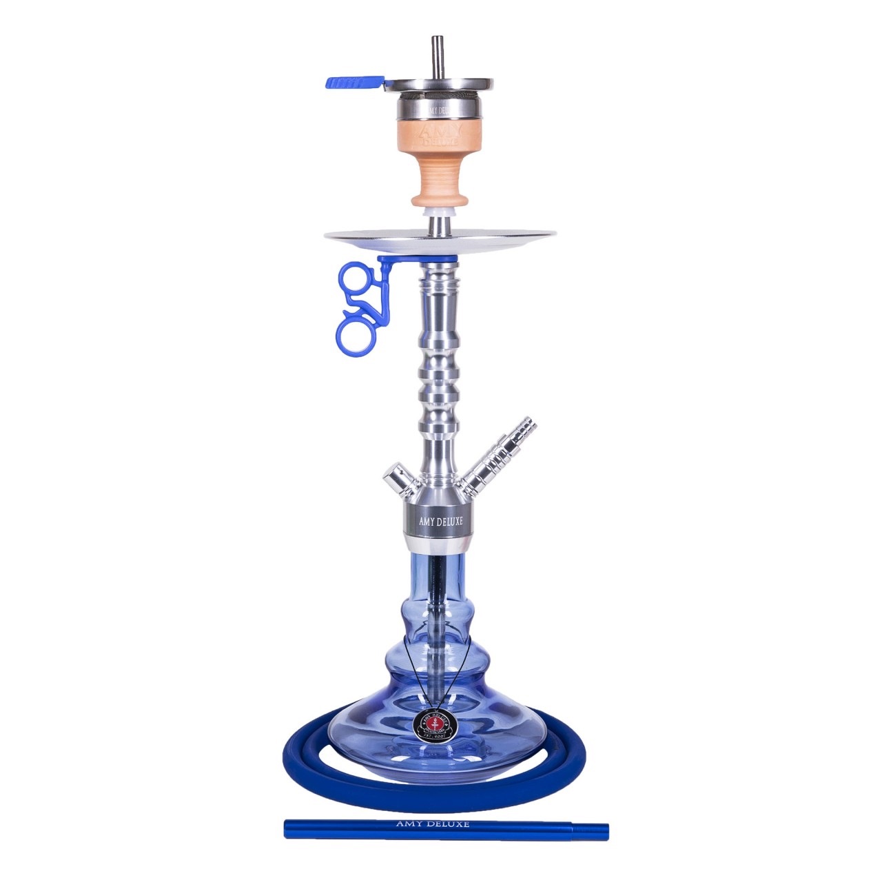 Shisha Amy Deluxe Alu Zulu S 65 cm z aluminiową kolumną i szklanym dzbanem