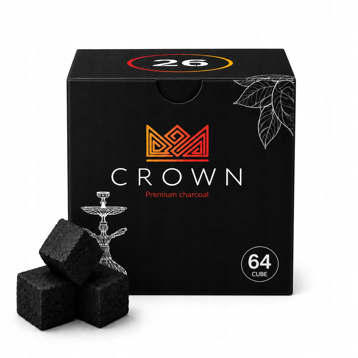Węgiel kokosowy Crown 26 mm do shishy w opakowaniu 1 kg