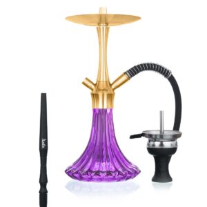 Shisha Aladin MVP A36 M1 Gold Purple ze złotym korpusem i fioletowym dzbanem