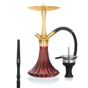 Shisha Aladin MVP A36 M1 Gold Dark Red ze złotym korpusem i czerwonym dzbanem