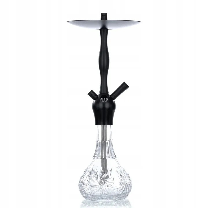 Czarna shisha Aladin Alux Admiral 50 cm ze szklanym dzbanem