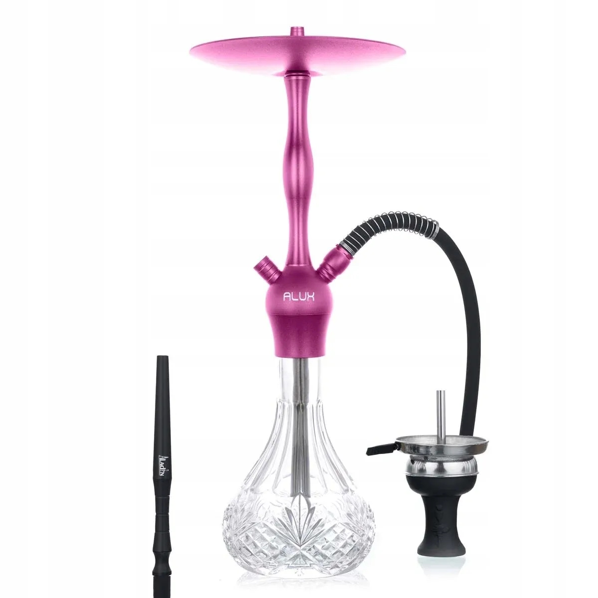 Różowa shisha Aladin Alux Admiral 50 cm ze szklanym dzbanem